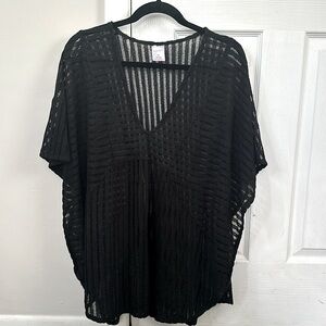 Black bathing suit cover up